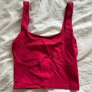 Abercrombie & Fitch Hot Pink Scoop-Front SoftAF Tank Top